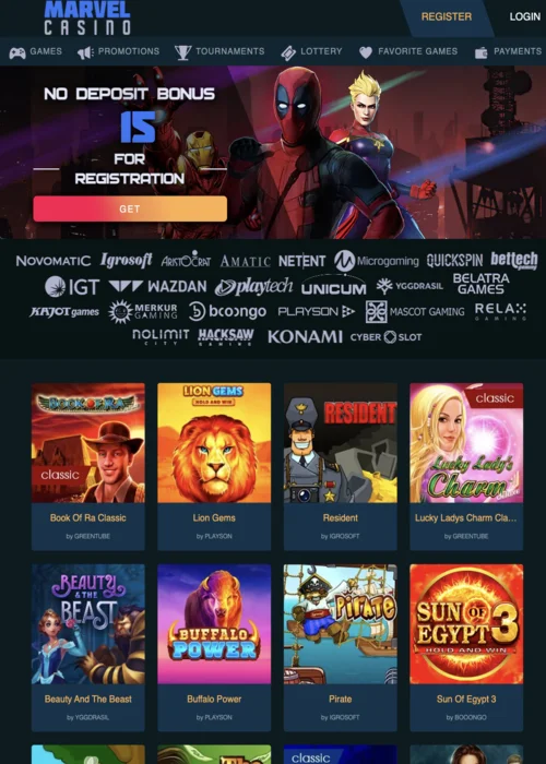 Spielvielfalt Marvel Casino